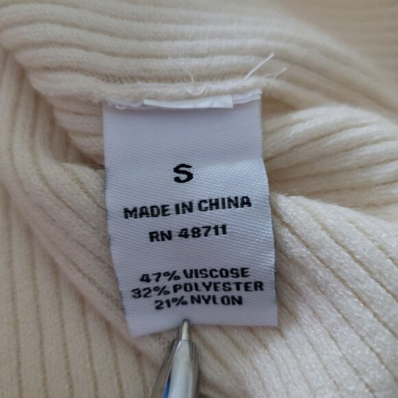 Ophelia Roe Sweater V Neck Bish Sleeve Yellow Ribbed Pullover Soft Womens Small - Picture 6 of 11